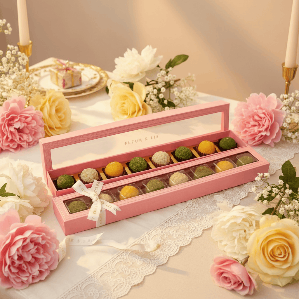 Delight Box – 8 Assorted Mithai Ladoos Fleur de Lis