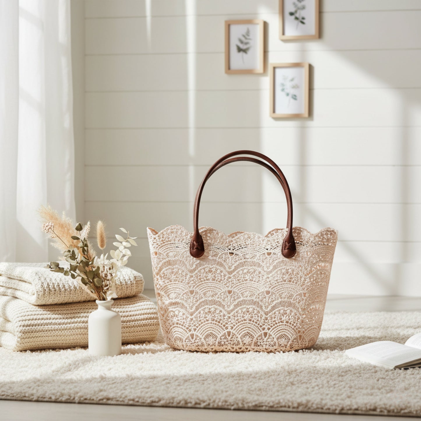 Luna Crochet Tote Fleur de Lis
