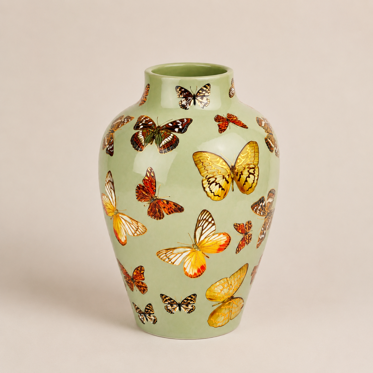 Butterfly Bloom Porcelain Vase