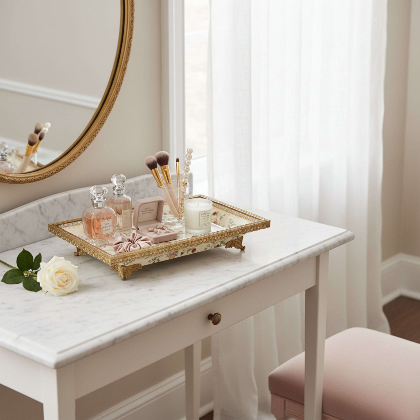 Versailles Eclatt Tray Fleur de Lis