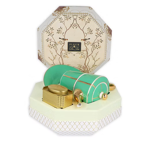 Green Emerald Fleur de Lis