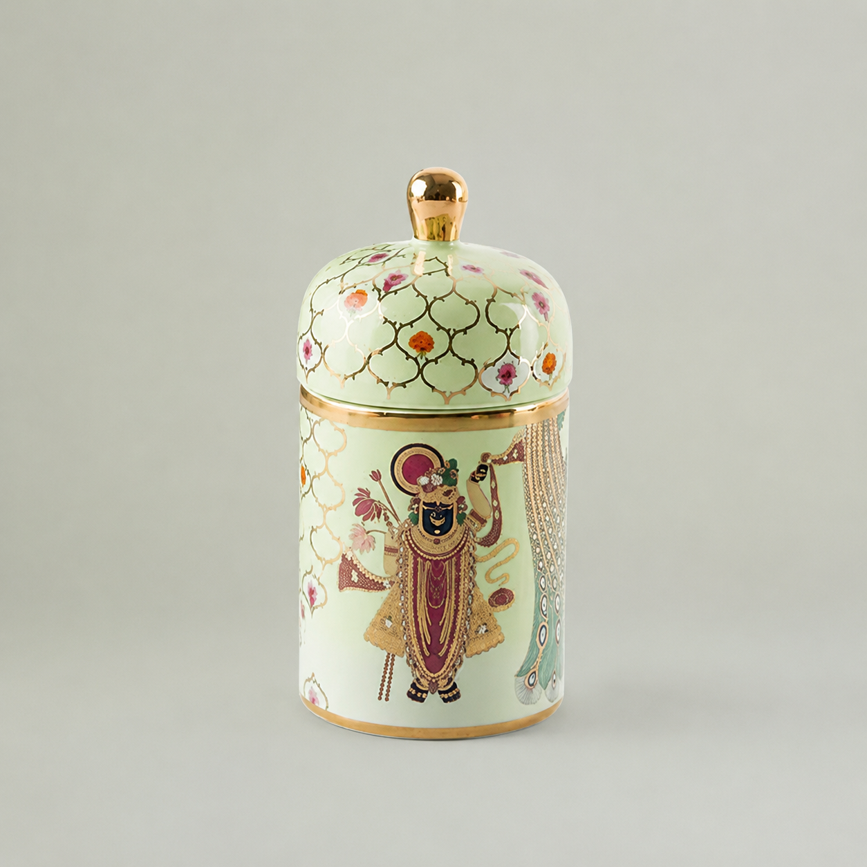 Divine Ceramic Candle – Shreenathji Green