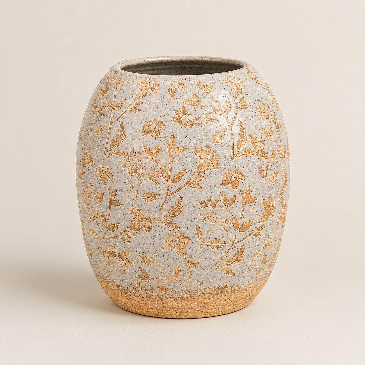 Grande Floral Porcelain Pot