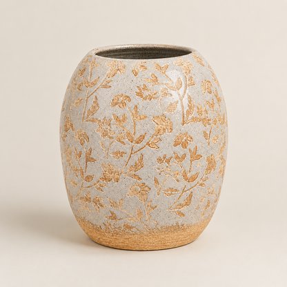 Grande Floral Porcelain Pot