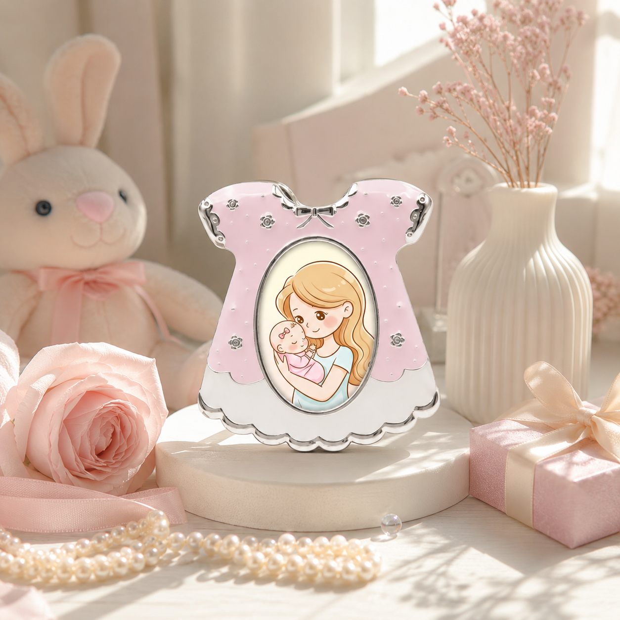 Pink Baby Dress Photo Frame