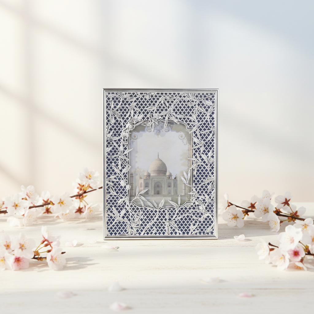 Royal Leaf Silver Photo Frame
