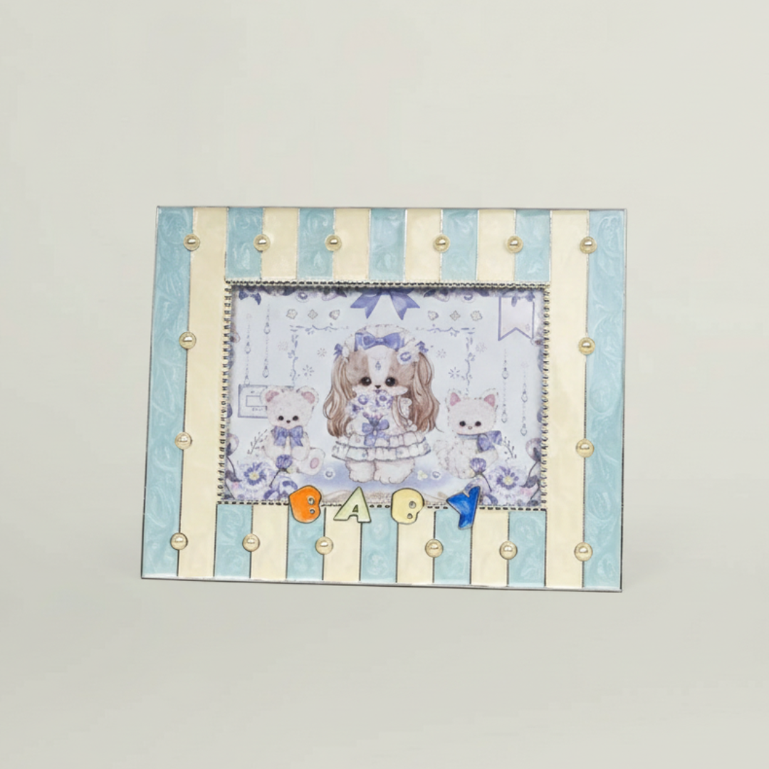 Adorable Striped Baby Photo Frame
