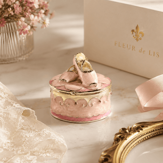 Baby Keepsake Trinket Box Fleur de Lis