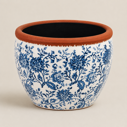 Imperial Blue Ceramic Planter Set of 3