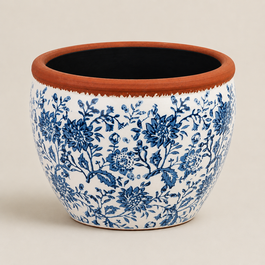Imperial Blue Ceramic Planter Set of 3