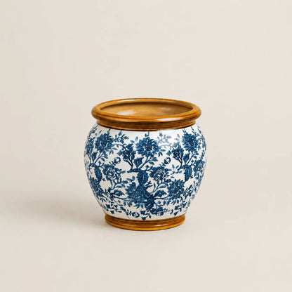 Imperial Glaze Blue Planter Set