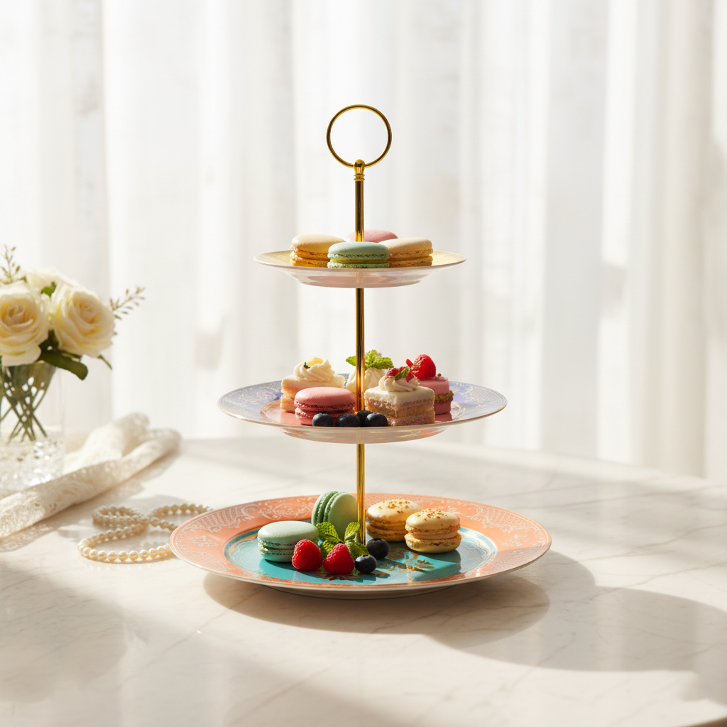 Fantaisie Cake Stand Fleur de Lis