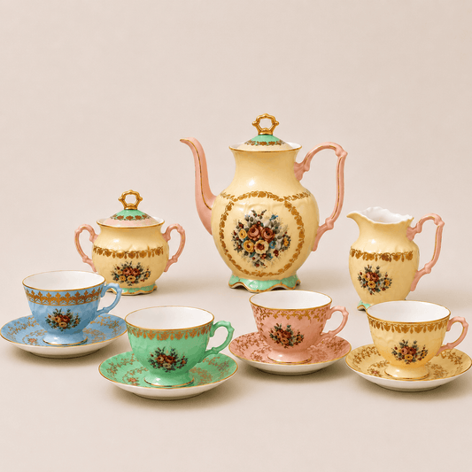 Coffee Pot Set Fleur de Lis