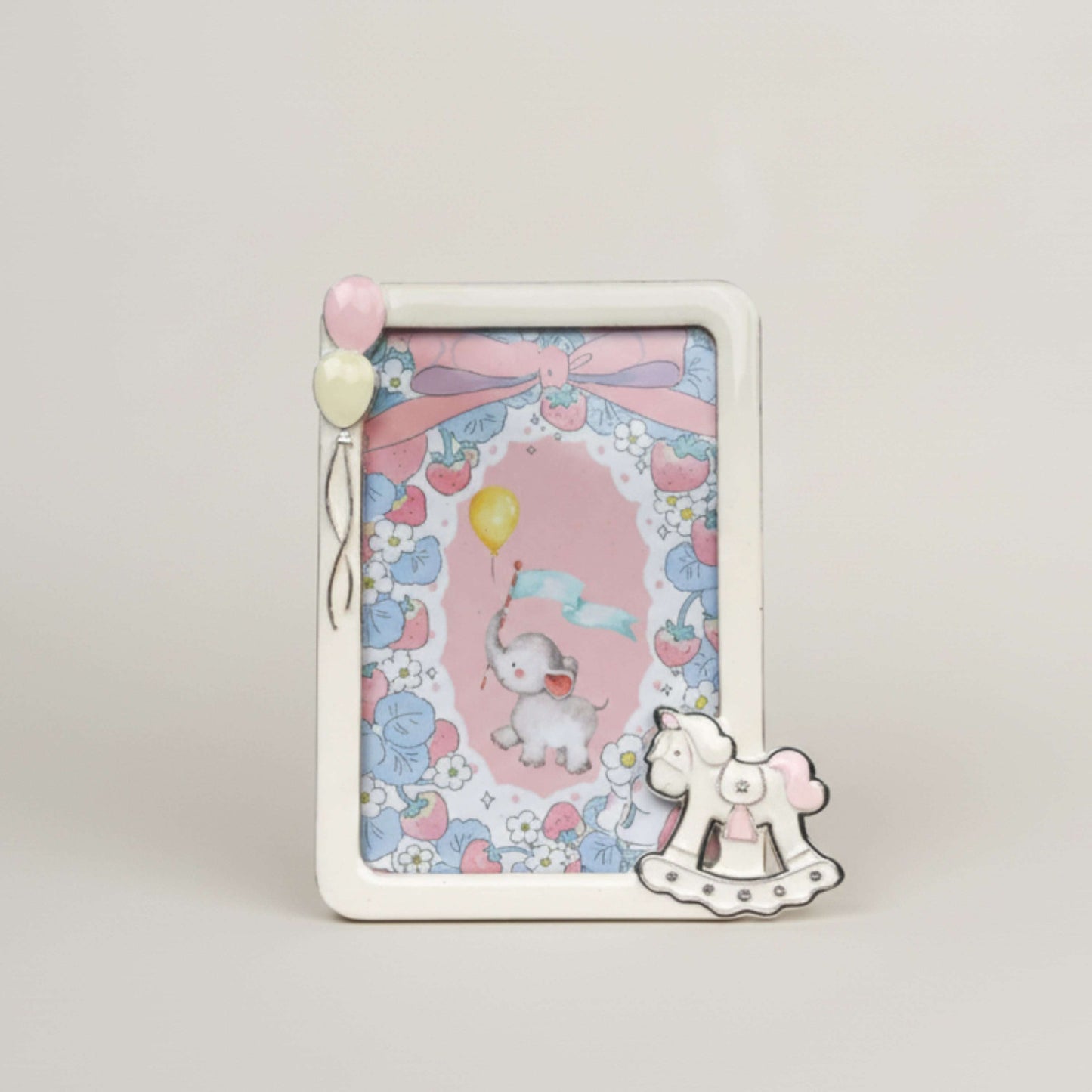 Elephant Baby Photo Frame – 3D Rocking Horse Fleur de Lis