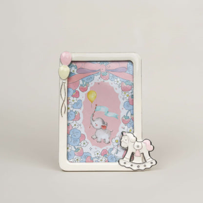 Elephant Baby Photo Frame – 3D Rocking Horse Fleur de Lis