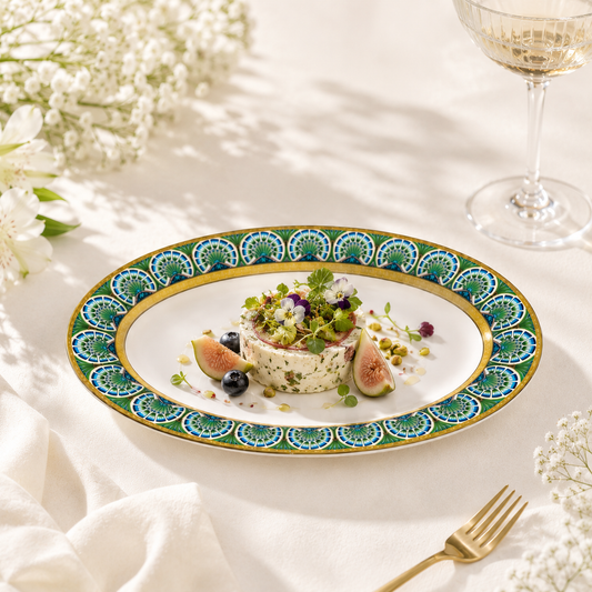 Maison Fleur – 12 Inch Oval Serving Plate