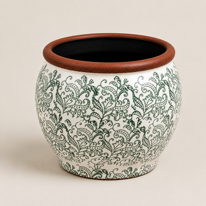 Verdant Heritage Ceramic Planter Set of 3