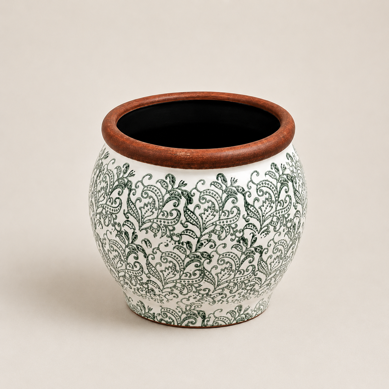 Verdant Heritage Ceramic Planter Set of 3