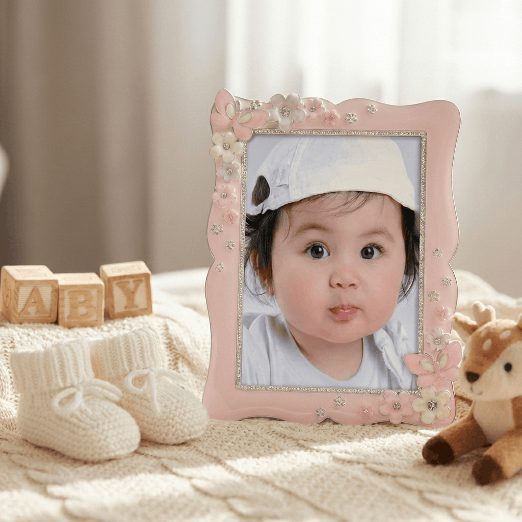 Floral Butterfly Photo Frame Fleur de Lis