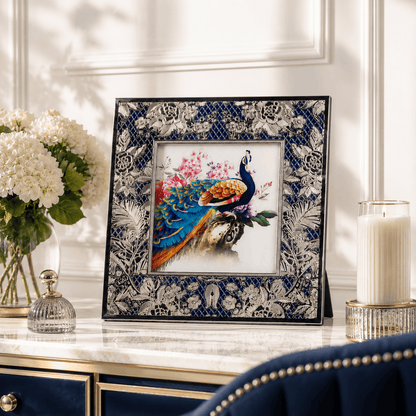 Floral Frame Fleur de Lis