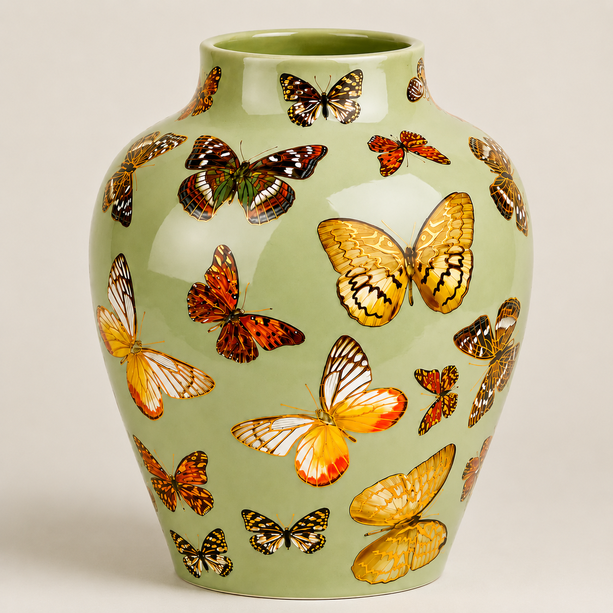 Butterfly Bloom Porcelain Vase