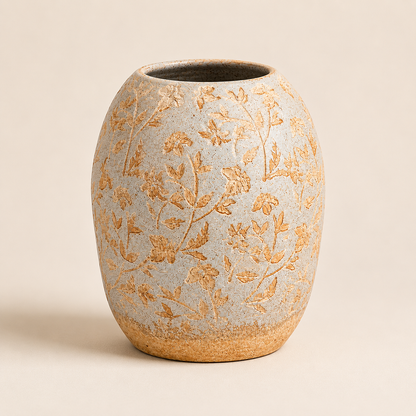 Ivory Bloom Porcelain Vase