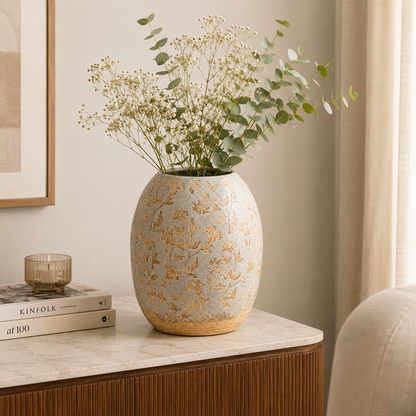 Ivory Bloom Porcelain Vase