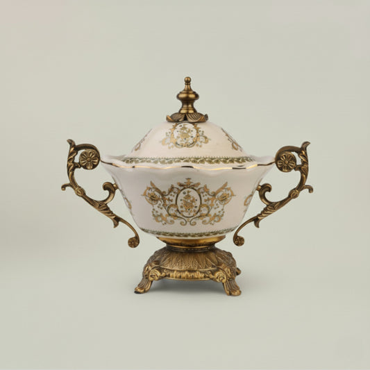 Ivory Tureen Fleur de Lis