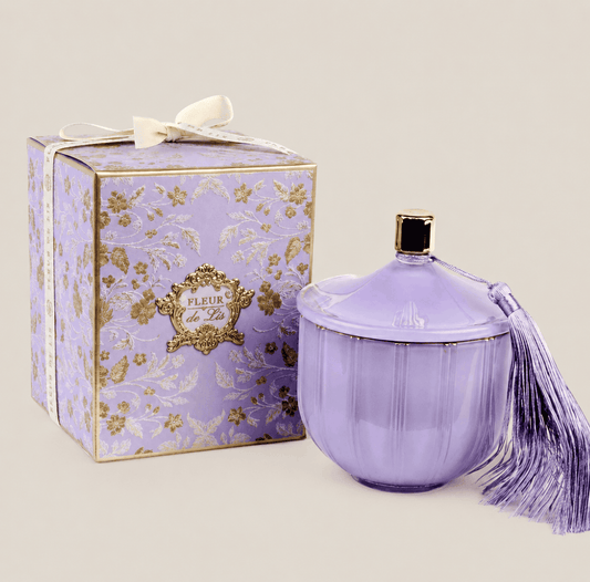 Lilac Courbe Candle Fleur de Lis