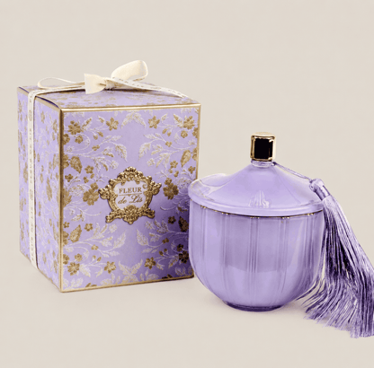 Lilac Courbe Candle Fleur de Lis