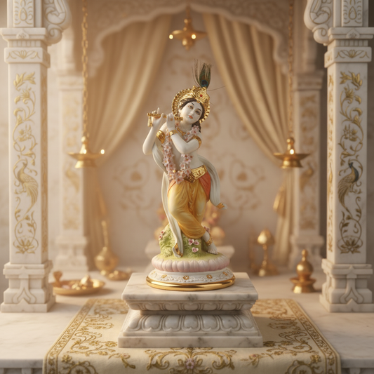 Lord Krishna Idol Fleur de Lis