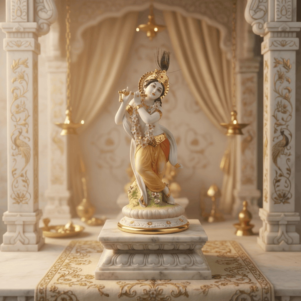 Lord Krishna Idol Fleur de Lis