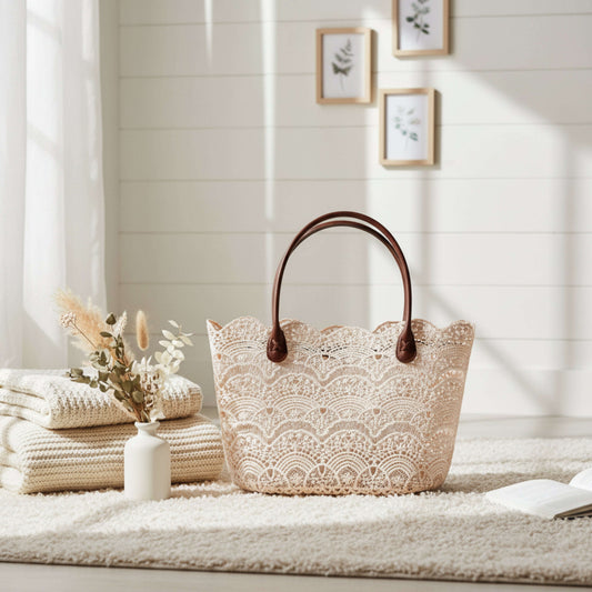 Luna Crochet Tote Fleur de Lis