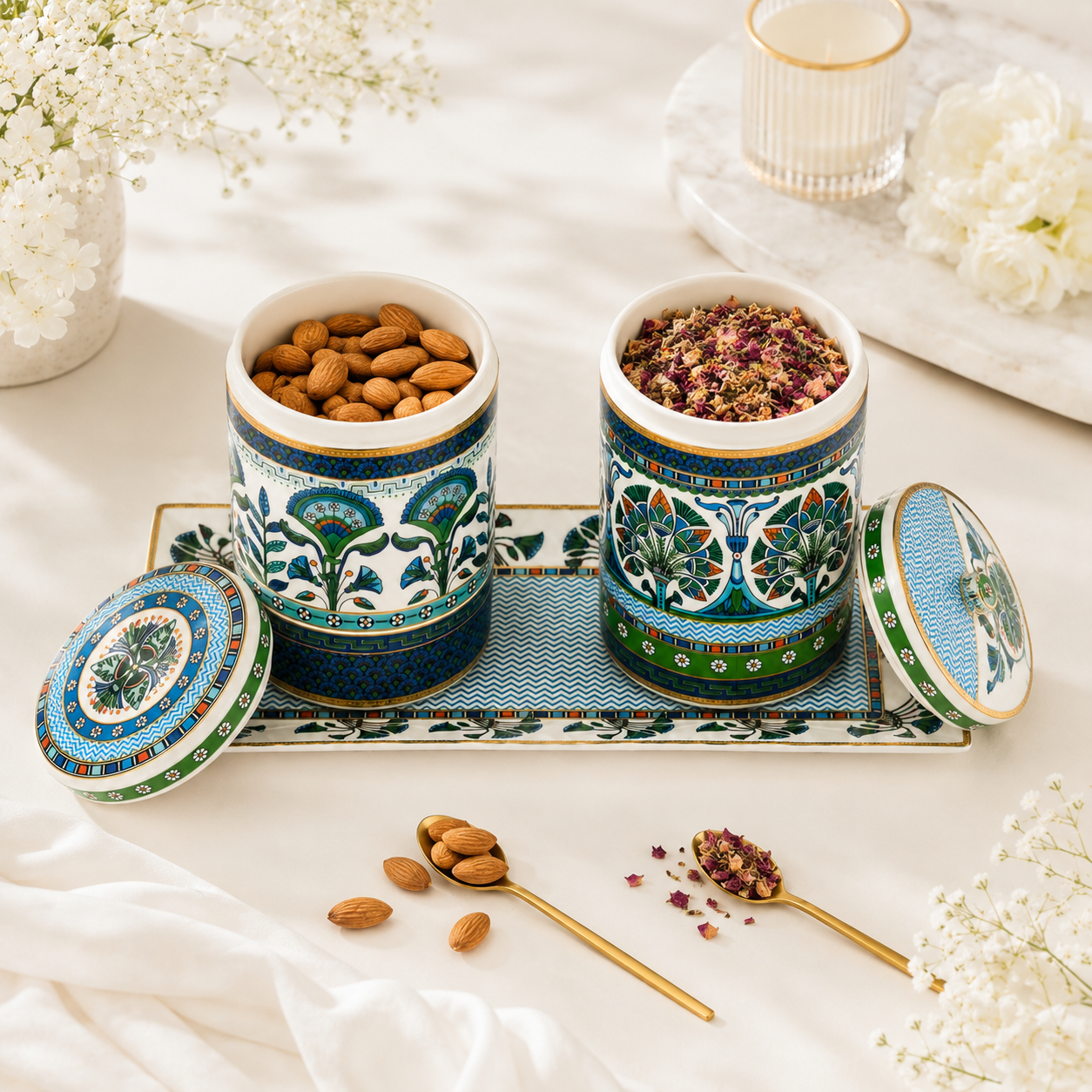Maison Fleur- Canister Set with Tray