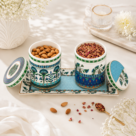 Maison Fleur- Canister Set with Tray