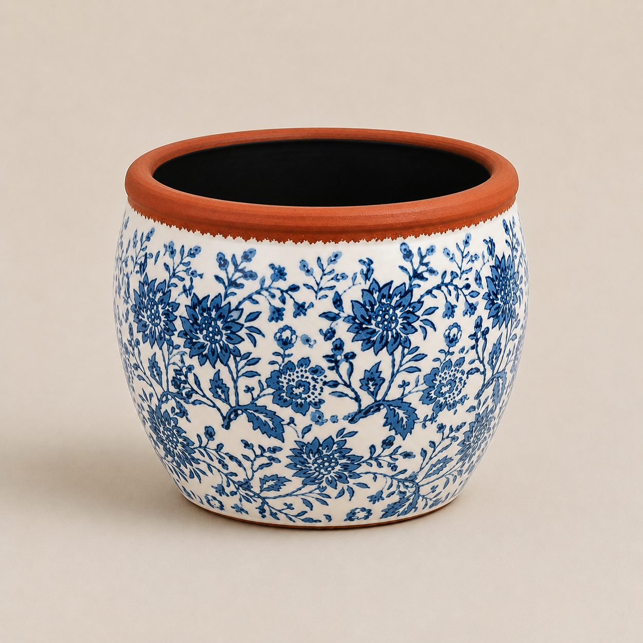 Imperial Blue Ceramic Planter Set of 3