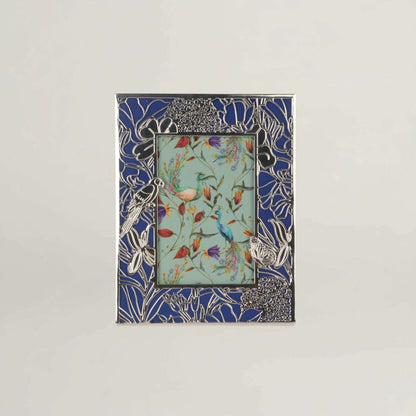 Parrot Silver Photo Frame Fleur de Lis