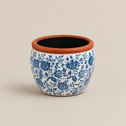 Imperial Blue Ceramic Planter Set of 3