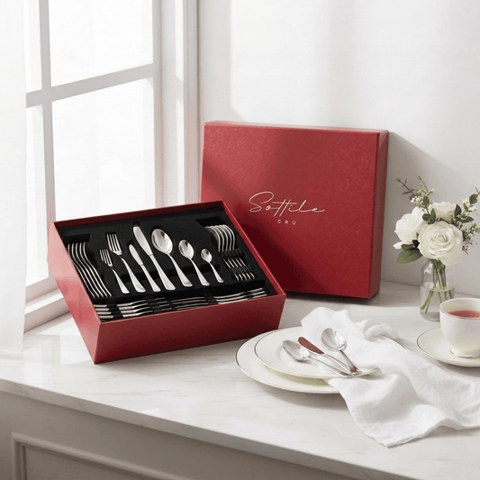 Sottile Cutlery Set in Cardboard Box (42 Pcs) Fleur de Lis
