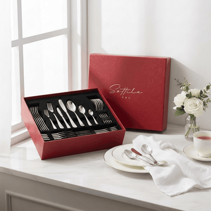 Sottile Cutlery Set in Cardboard Box (42 Pcs) Fleur de Lis