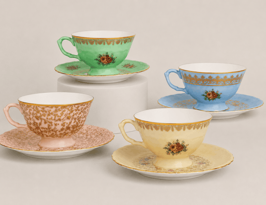 Tea Cup Set Fleur de Lis