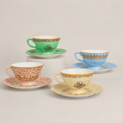 Tea Cup Set Fleur de Lis