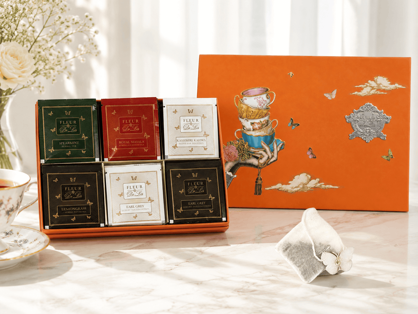 Tea Sachet - 30 pcs Fleur de Lis