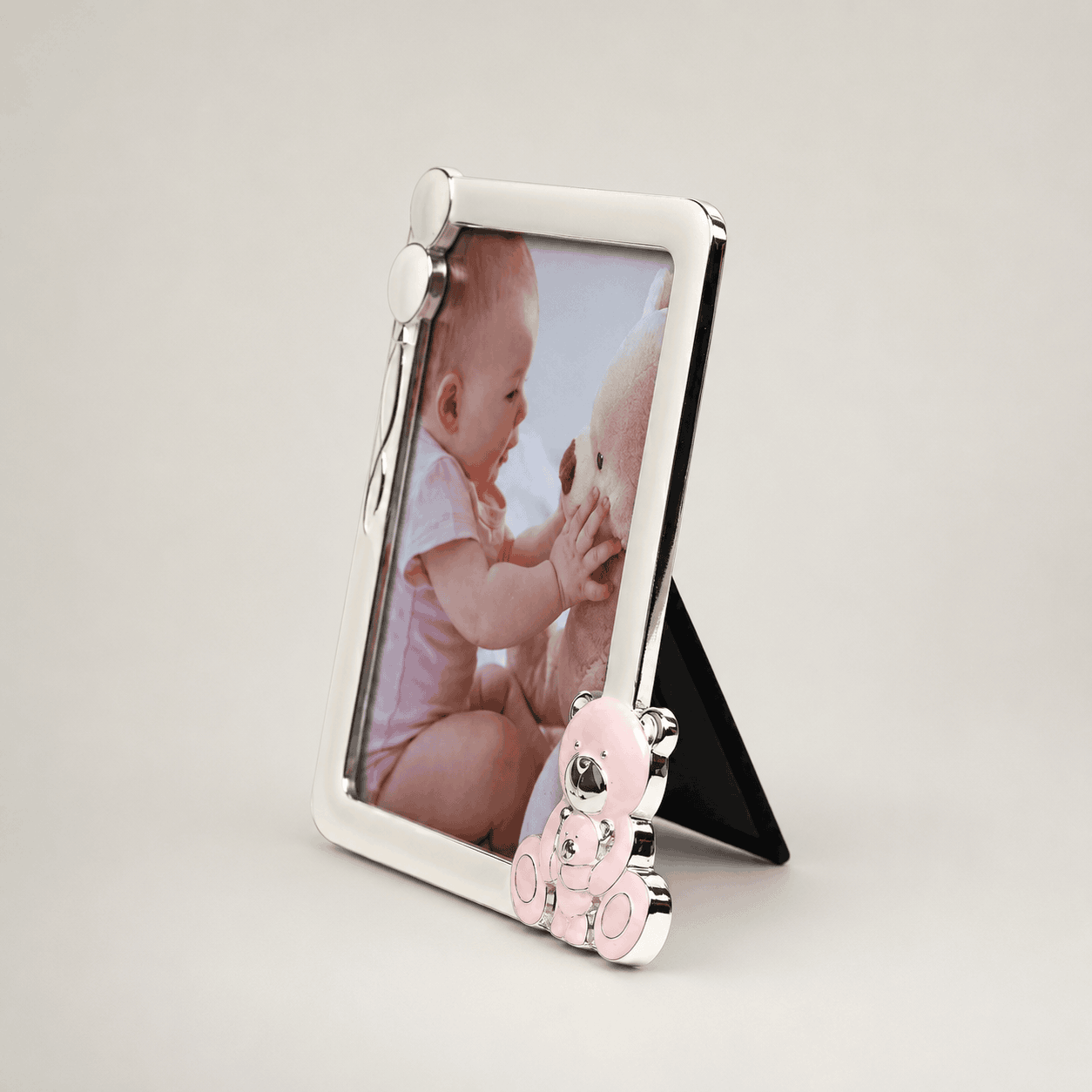 Teddy Bear & Balloons Baby Photo Frame Fleur de Lis