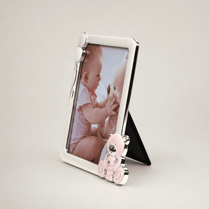 Teddy Bear & Balloons Baby Photo Frame Fleur de Lis