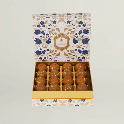 Traditional Ladoo box-16pcs Fleur de Lis